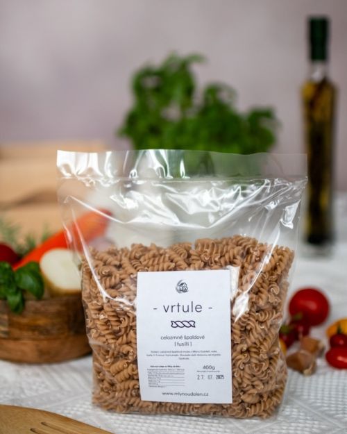 Těstoviny – Vrtule – špaldové celozrnné